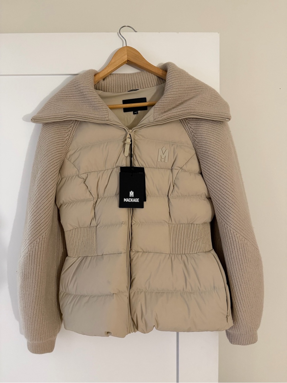 Foxy Mixed Media Quilted Down Jacket